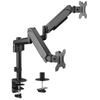 Deluxe Gas Spring Dual Monitor Stand, Heavy Duty Mount Arms for Two 17''-32'' LED-LCD Computer Monitors