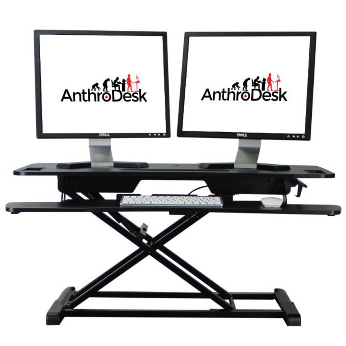Extra wide outlet standing desk converter