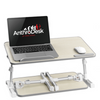 Foldable Laptop Table with Height Adjustable Legs and Tilting Tray