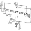 Standard Dual Monitor Mount,  Oversized for 2 LED-LCD Computer Monitors Up to 32"