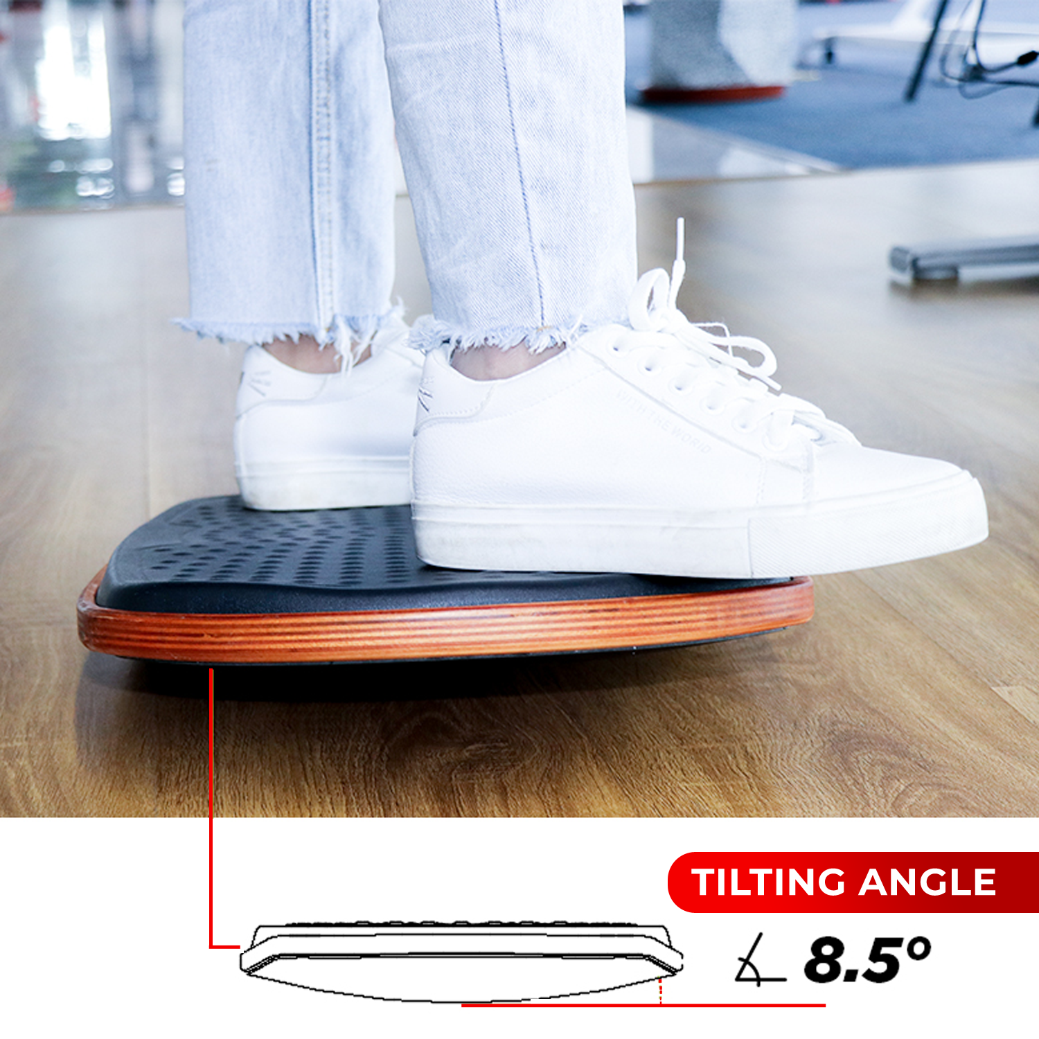 AnthroDesk ErgoActive 360° Mat Standing Desk AntiFatigue Balance Board